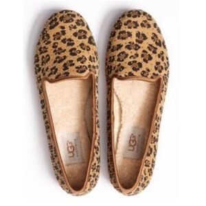 UGG Alloway Leopard Suede Flats With Lining 5